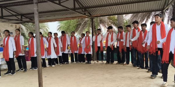 सेवा सेतु शिविराें में स्कूली बच्चों का नमो सेवा गाथा नुक्कड़ नाटक का मंचन