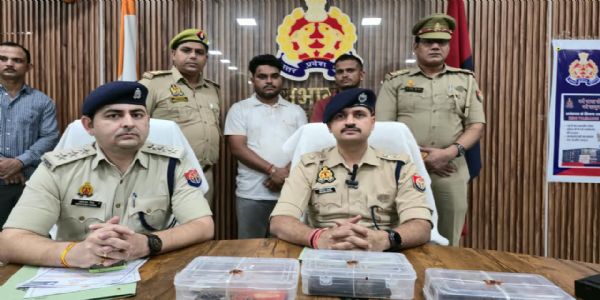 औरैया : पुलिस अधिकारी बनकर 15 हजार रुपये मांगने वाले दो साइबर ठग गिरफ्तार