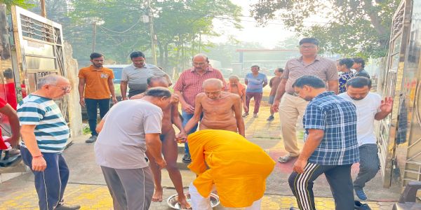 जैन समाज ने किया मुनिसंघ का स्वागत, श्रद्धालुओं को मिला संतों का सानिध्य