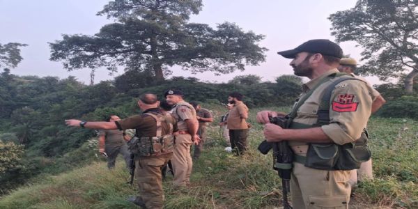त्रिजंक्शन क्षेत्र में सुरक्षा व्यवस्था को लेकर पुलिस सेना व सीआरपीएफ ने किया संयुक्त मंथन