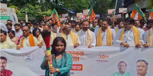 भाजपा ने शुरू की ‘सेवा ज्योति यात्रा’, प्रधानमंत्री के 25 वर्षों की जनसेवा का संदेश