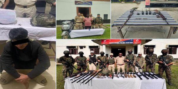 मणिपुरः भारी मात्रा में हथियार बरामद, उग्रवादी एवं मादक पदार्थ तस्कर गिरफ्तार