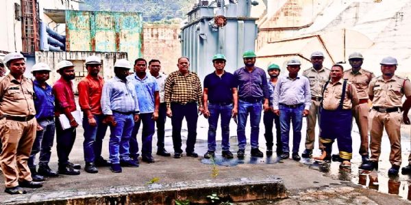 बांगो जल विद्युत संयंत्र में आपदा प्रबंधन मॉकड्रिल, सात मिनट में ट्रांसफार्मर यार्ड की आग पर पाया काबू