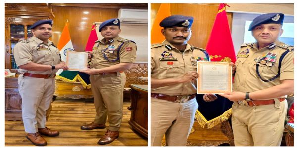 अंतरराज्यीय ड्रग नेटवर्क का भंडाफोड़ करने वाली श्रीनगर पुलिस टीम सम्मानित