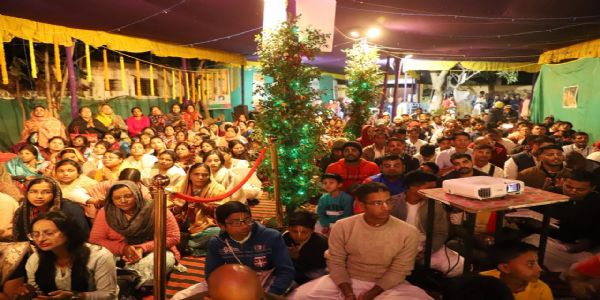 परमपूज्य वैष्णव स्वामी महाराज पहुंचे रांची, इस्कॉन परिसर में कीर्तन कर हुआ स्वागत