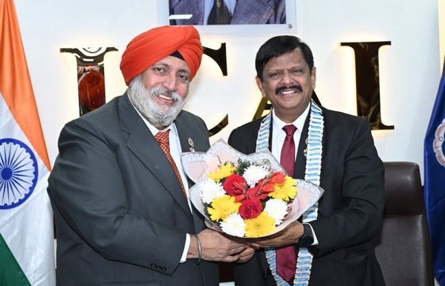 आईसीएआई के निर्वाचित नए अध्यक्ष प्रसन्न कुमार डी का जारी फोटो