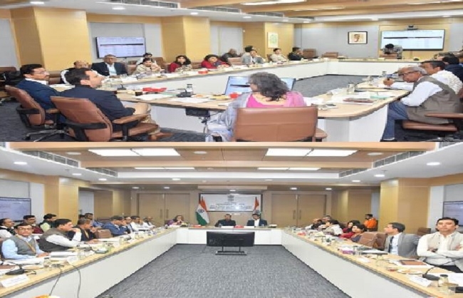 एमएसडीई की बैठक में जयंत चौधरी और कर्नल राजवर्धन राठौर