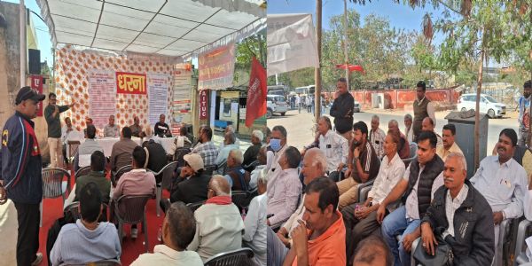 रोडवेज कर्मचारियों का प्रदेशव्यापी विरोध प्रदर्शन