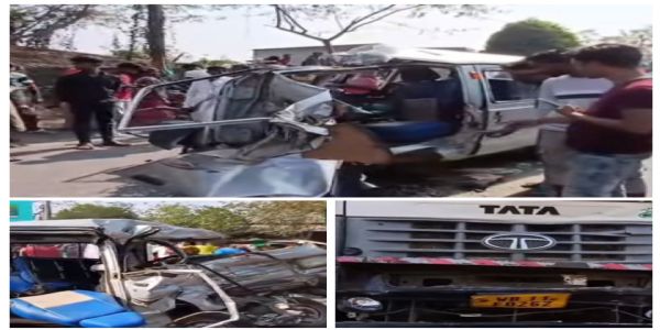 सड़क हादसे में शिक्षिका सहित दो की मौत