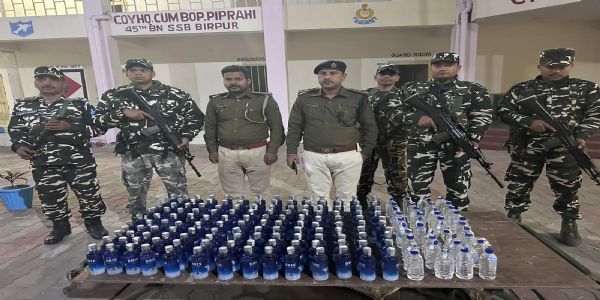 एसएसबी–एक्साइज की संयुक्त कार्रवाई में 144 लीटर नेपाली शराब जब्त, तस्कर फरार