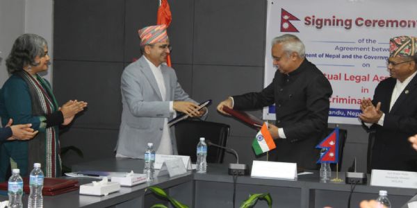 नेपाल-भारत के बीच पारस्परिक कानूनी सहायता संबंधी समझौते पर हस्ताक्षर