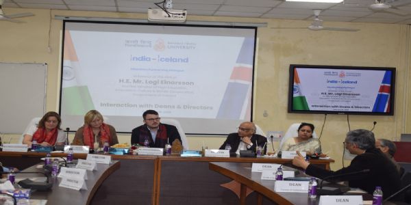 बीएचयू एवं आइसलैंड के शिक्षण संस्थानों के बीच नवाचार और शैक्षणिक आदान-प्रदान पर विमर्श