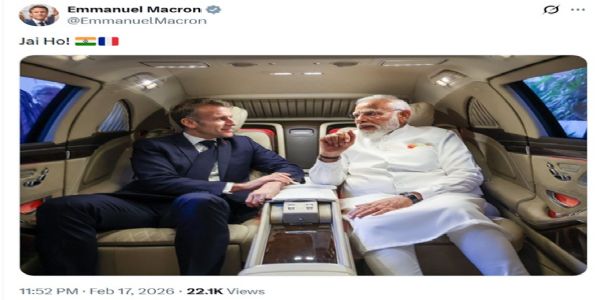 फ्रांस के राष्ट्रपति इमैनुएल मैक्रों और भारत के प्रधानमंत्री नरेन्द्र मोदी। मैक्रों ने इस फोटो को ही एक्स पर साझा करते हुए लिखा कि जय हो। फ्रांस के राष्ट्रपति इमैनुएल मैक्रों और भारत के प्रधानमंत्री नरेन्द्र मोदी। मैक्रों ने इस फोटो को ही एक्स पर साझा करते हुए लिखा कि जय हो।