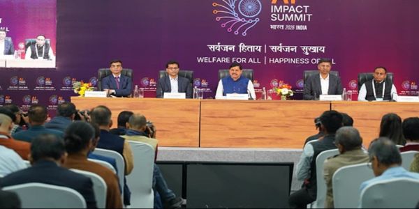 मध्य प्रदेश के मुख्यमंत्री नई दिल्ली में इंडिया एआई इम्पैक्ट समिट 2026 को संबोधित करते हुए