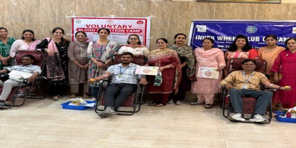 इनरव्हील क्लब के रक्तदान शिविर में 41 यूनिट रक्त संग्रह