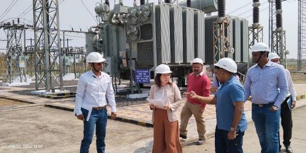 जापान की टीम ने एमपी ट्रांसको की ट्रांसमिशन लाइन एवं सब स्टेशन का किया निरीक्षण