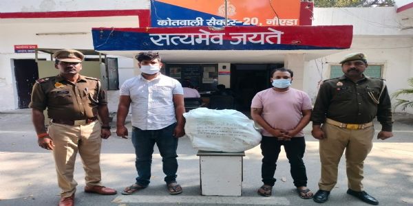 नाेएडा में दो गांजा तस्कर गिरफ्तार