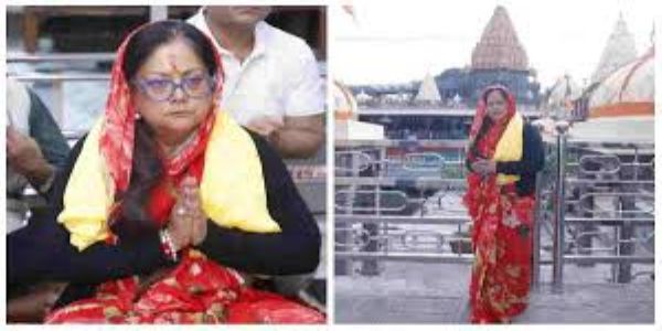 राजस्थान की पूर्व मुख्यमंत्री वसुंधरा राजे ने महाकालेश्वर मंदिर में किए दर्शन, व्यवस्था की सराहना