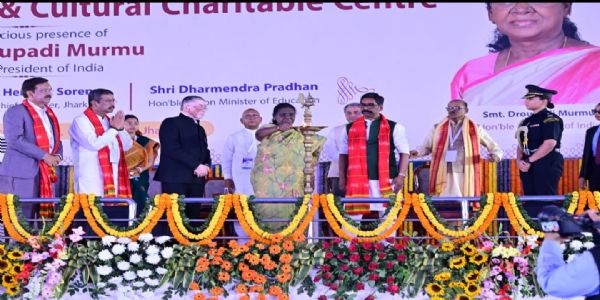 राष्ट्रपति द्रौपदी मुर्मु ने कदमा में श्री जगन्नाथ आध्यात्मिक एवं सांस्कृतिक केंद्र की आधारशिला रखीं
