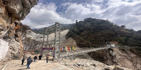 Taram chu bridge inauguration Taram chu bridge inauguration