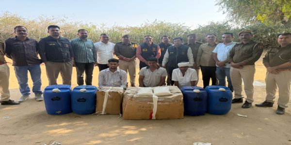 जालोर जिले में एमडी लैब पकड़ी, ब्लास्ट किया, 4.910 किलो एमडी ड्रग बरामद