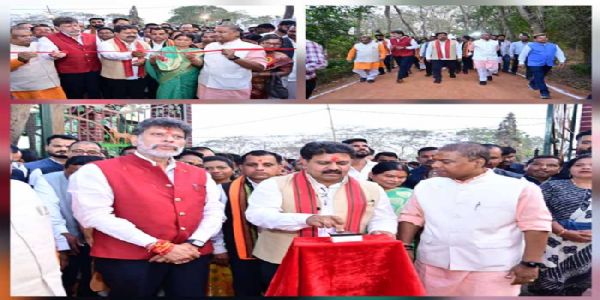 उप मुख्यमंत्री, वन मंत्री व विधायक किरण देव ने जनजातीय गौरव वाटिका का किया लोकार्पण