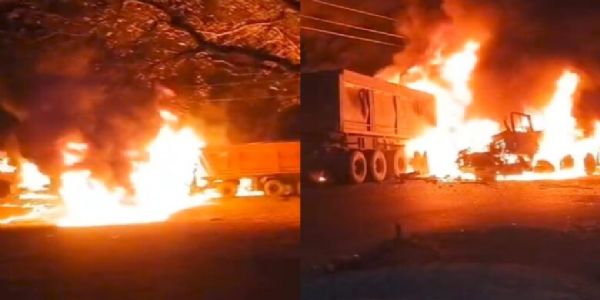 जांजगीर-चांपा में तीन ट्रेलरों की आपस में टक्कर , एक चालक की मौत