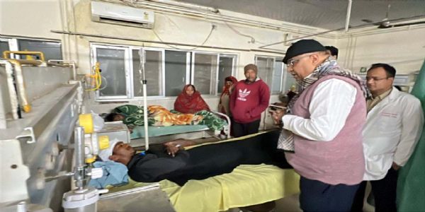 फरीदाबाद : डीजीपी अजय सिंघल ने अस्पताल पहुंचकर घायलों का हालचाल पूछा