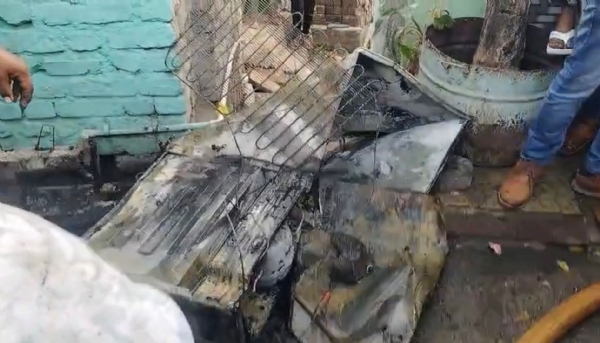A freezer exploded in Ujjain, setting fire to four houses.