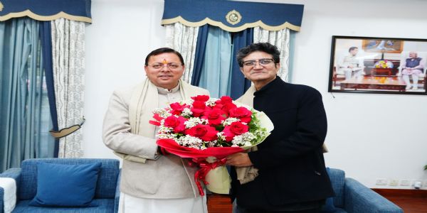 केंद्रीय फिल्म बोर्ड के अध्यक्ष प्रसून जोशी ने मुख्यमंत्री से की भेंट