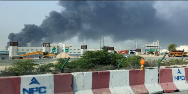 यूएई में हुए हमले का दृश्य यूएई में हुए हमले का दृश्य