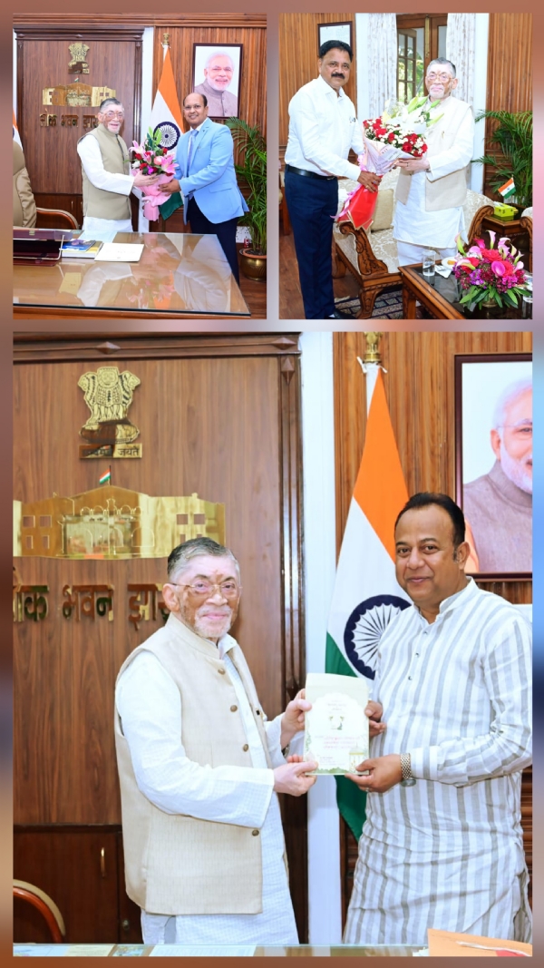 राज्यपाल से मुलाकात की तस्वीर राज्यपाल से मुलाकात की तस्वीर