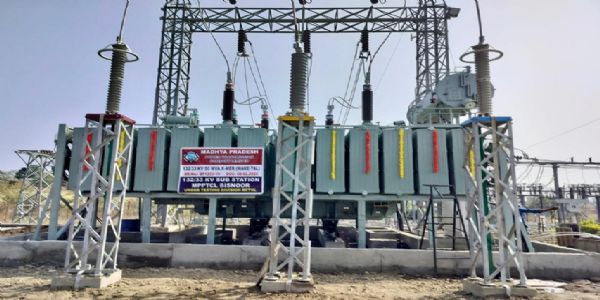 एमपी ट्रांसको ने बिसनूर सब स्टेशन में स्थापित किया 50 एमव्हीए क्षमता का अतिरिक्त पॉवर ट्रांसफार्मर