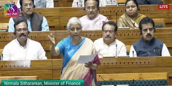 लोकसभा में वित्त वर्ष 2025-26 के लिए अनुदान की अनुपूरक मांगों पर चर्चा का जवाब देते सीतारमण