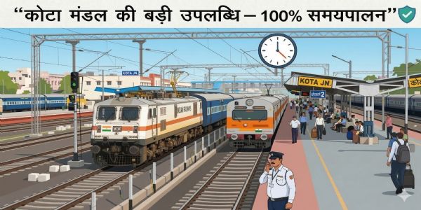 कोटा मंडल की बड़ी उपलब्धि:आठवीं बार हासिल किया 100 प्रतिशत समयपालन