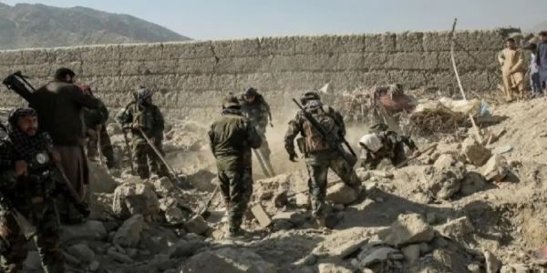 पाकिस्तान की सैन्य चौकी पर हमले के बाद का दृशय