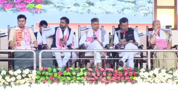 गुवाहाटी के खानापारा में आयोजित भाजयुमो की युवा शक्ति समारोह उपस्थित भाजयुमो अध्यक्ष तेजस्वी सूर्या एवं  भाजपा के नेता