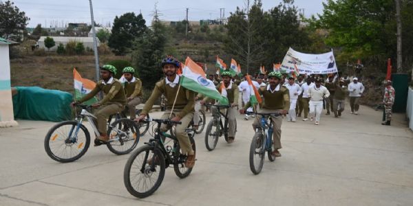 आईटीबीपी का फिटनेस अभियान, जवानों ने किया साइक्लिंग और वॉक
