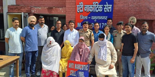 यमुनानगर:36 लाख की अफीम के साथ तीन महिलाएं व एक युवक गिरफ्तार