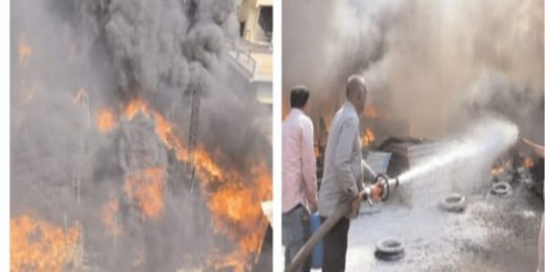 सतना : नगर निगम के पास ‘कलकत्ता फ्लॉवर’ के गोदाम में धधकी आग, काले धुएं से दहला शहर