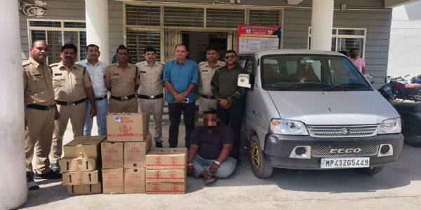 उज्जैन में 6 लाख की कार से कर रहा था शराब तस्करी, आरोपी गिरफ्तार