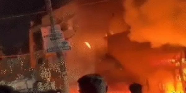 इंदौर में अग्नि हादसे के बाद घटनास्थल की तस्वीर