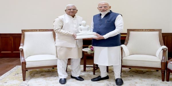 प्रधानमंत्री मोदी से मिले मध्य प्रदेश के राज्यपाल