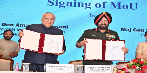 भारतीय सेना और भगवान महावीर कैंसर अस्पताल के बीच एमओयू