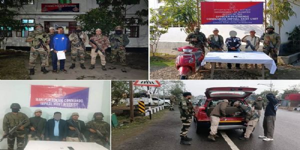 मणिपुर के प्रतिबंधित संगठनों के तीन कैडर गिरफ्तार