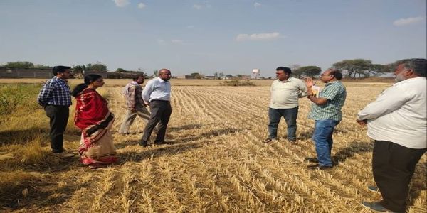 सीहोरः कलेक्टर ने किया किसानों द्वारा की जा रही जैविक खेती का निरीक्षण