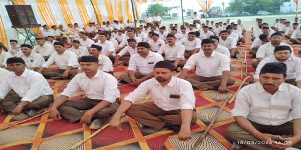 वर्ष प्रतिपदा उत्सव पर संघ का पथ संचलन, राष्ट्रभक्ति और संगठन पर दिया गया जोर