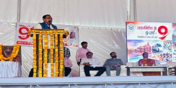 विंध्याचल में ‘नवनिर्माण के 9 वर्ष’ कार्यक्रम में विधायक ने कहा - मीरजापुर बना रहा नई पहचान