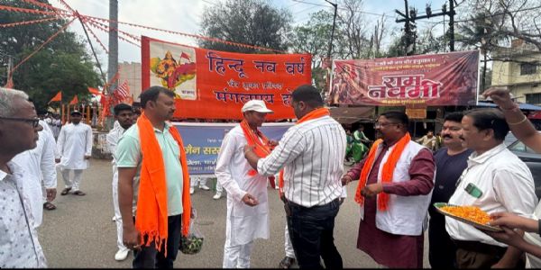 हिंदू नव वर्ष पर निकाला गया प्रभात फेरी