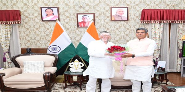 भाजपा प्रदेश अध्यक्ष ने राज्यपाल को दी नववर्ष की बधाई